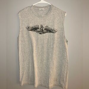 Grey men’s tank with snake logo